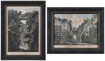 Two Views of Natural Bridge, Virginia - Isaac Weld