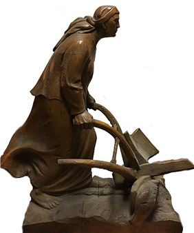 Orající žena - Leoš Kubíček