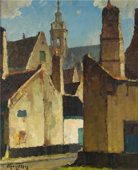 'Stadsgezicht' by Piet Lippens