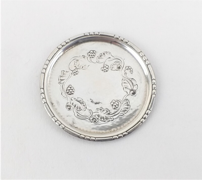 Jensen A set of seven sterling silver glass coasters MutualArt