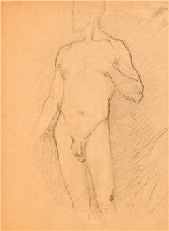 Three Works: Studies of male nudes - Jean-Hugues Gaborit