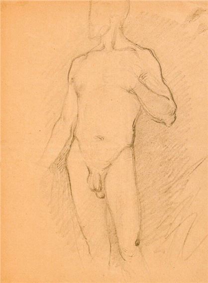 Three Works: Studies of male nudes - Jean-Hugues Gaborit