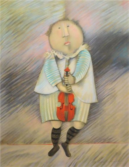 Child with Violin by Graciela Rodo-Boulanger