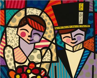 FLYING HEART & FLOWERS ROMERO BRITTO LOT OF TWO 3D MOTION & LENTICULAR JOTTERS 