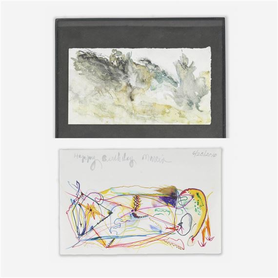 Two works: Untitled; one a birthday card - Alan Kleinman