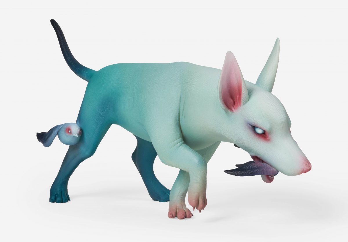 Artwork by Erika Sanada, Moving Forward, Made of cold finish ceramic