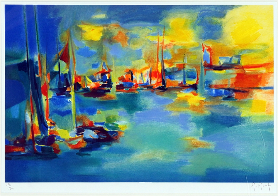 Marcel Mouly | Port Soleil Couchant | MutualArt