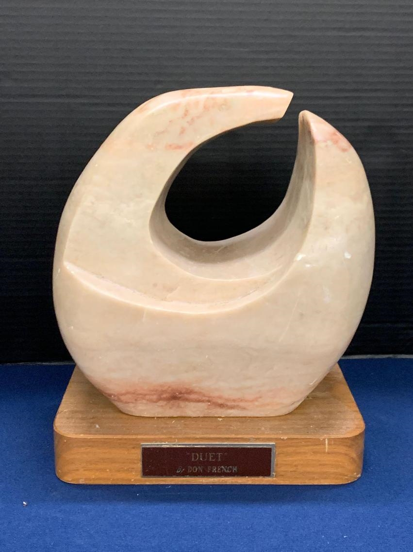 Artwork by Don French, Duet, Made of Marble Sculpture