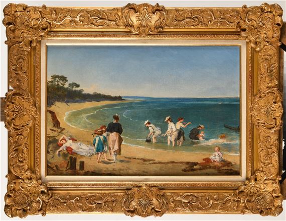 Scene of bathing on the basin of Arcachon by Joseph Felon
