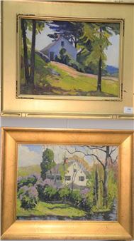 Two works: Artist's Home; House on a Hill - James Goodwin McManus