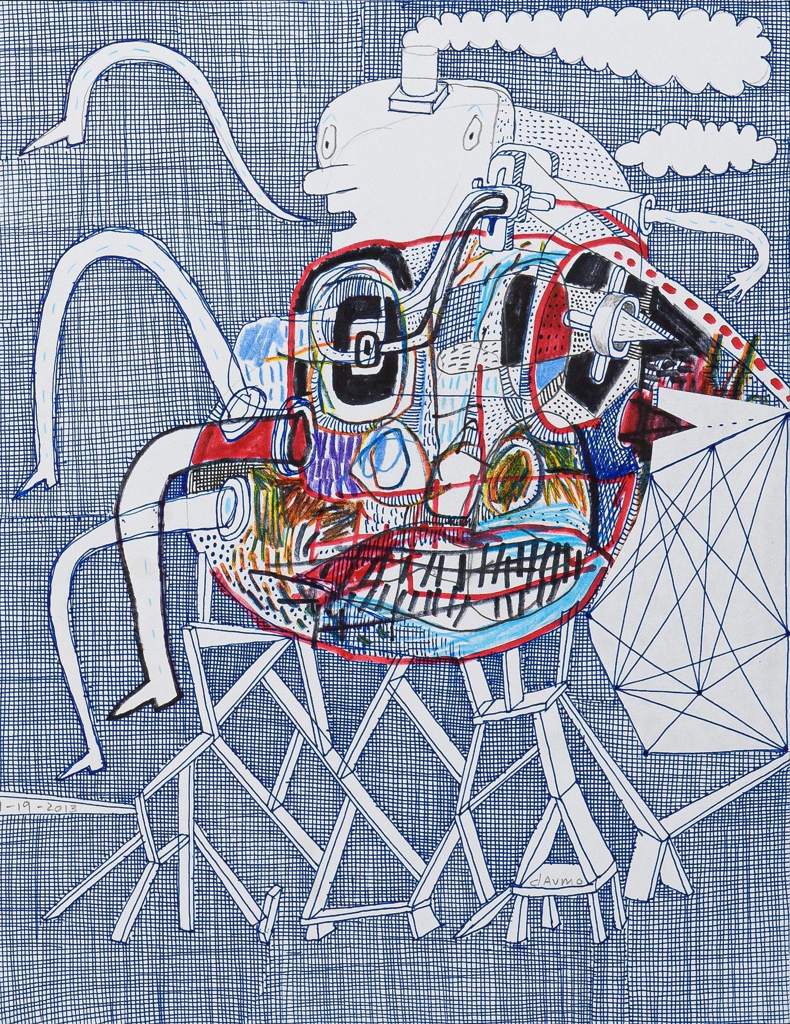 Artwork by David Morris, Untitled, Made of Mixed media on paper