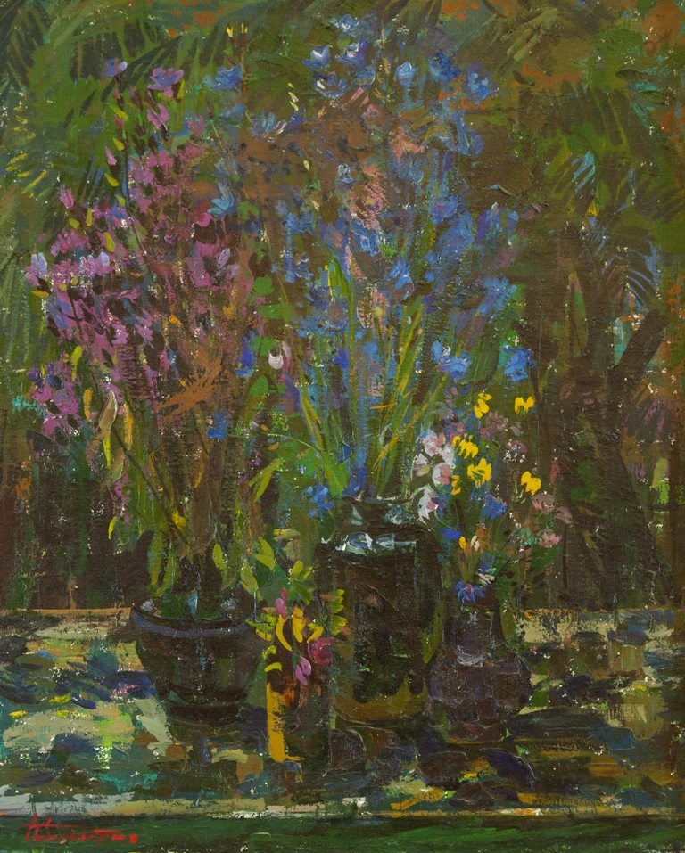Artwork by Georgiy Andreevich Sysilyatin, Wildflowers, Made of Oil on canvas