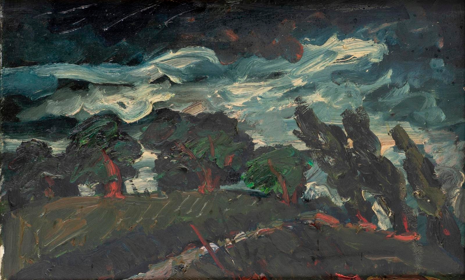 Artwork by Leopold Häfliger, L'ORAGE, Made of Oil on canvas