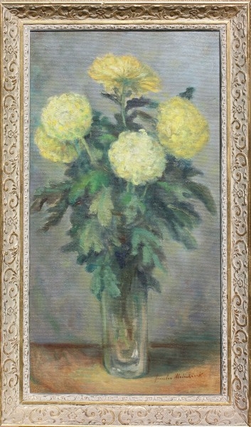 Artwork by Jaroslav Melichárek, Bouquet, Made of oil, hardboard