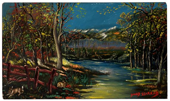 Rabbits in a river landscape - Dennis Barrass