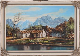 Zicht op een boerderij te Zuid-Afrika - Nico Coertze