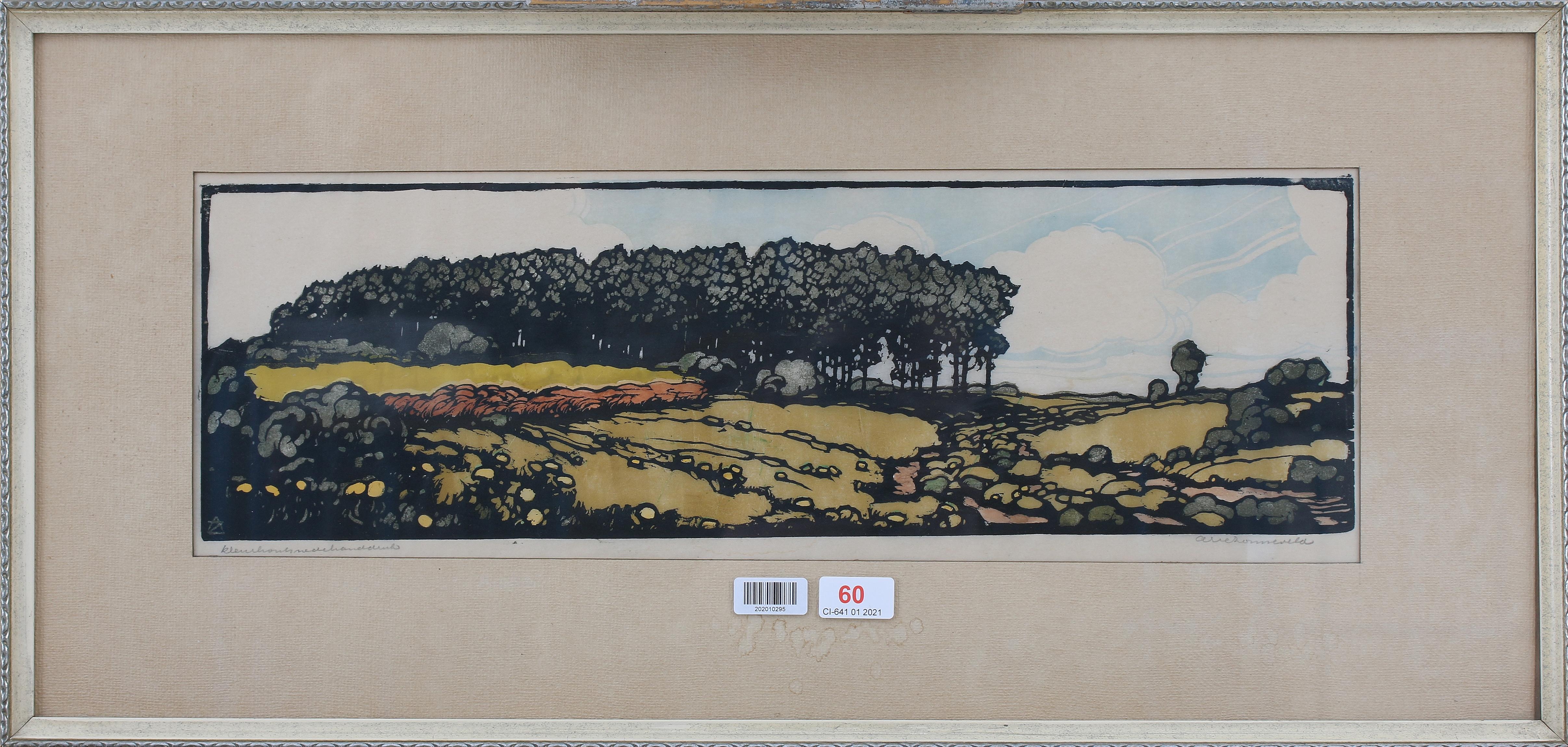 Artwork by Arie Zonneveld, Landschap, Made of Colors woodcut