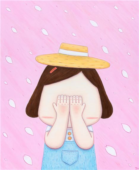 A Girl Who Hides Her Face by Jo Gyuhun, 2020