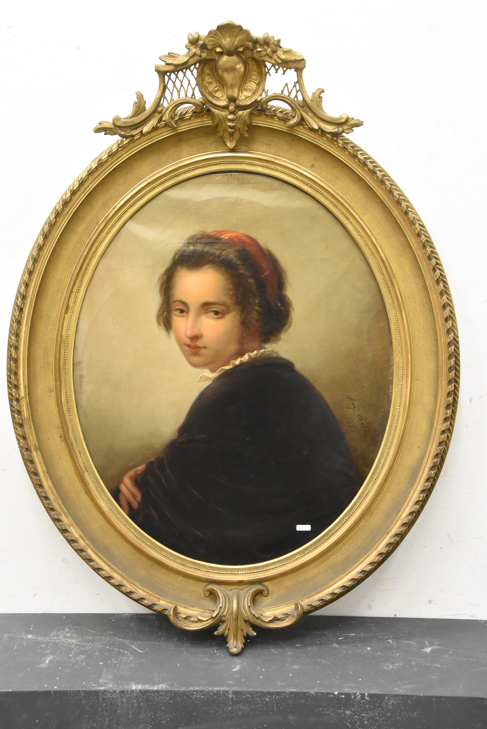 Artwork by A. Dael, Portrait de jeune fille, Made of Oil on canvas