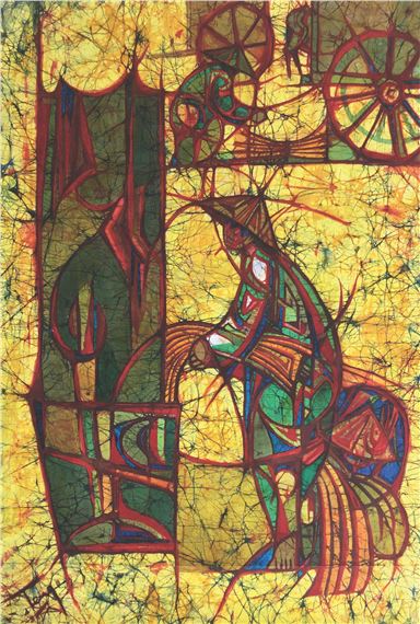 Threshing Rice by Chuah Thean Teng, 1980’s