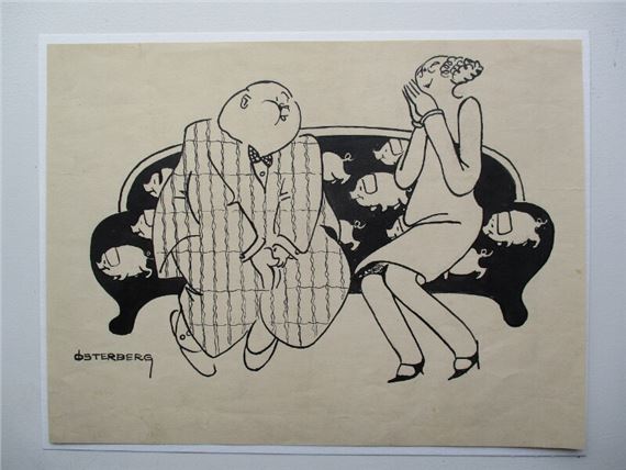 Couple in a settee - Gustav Osterroht