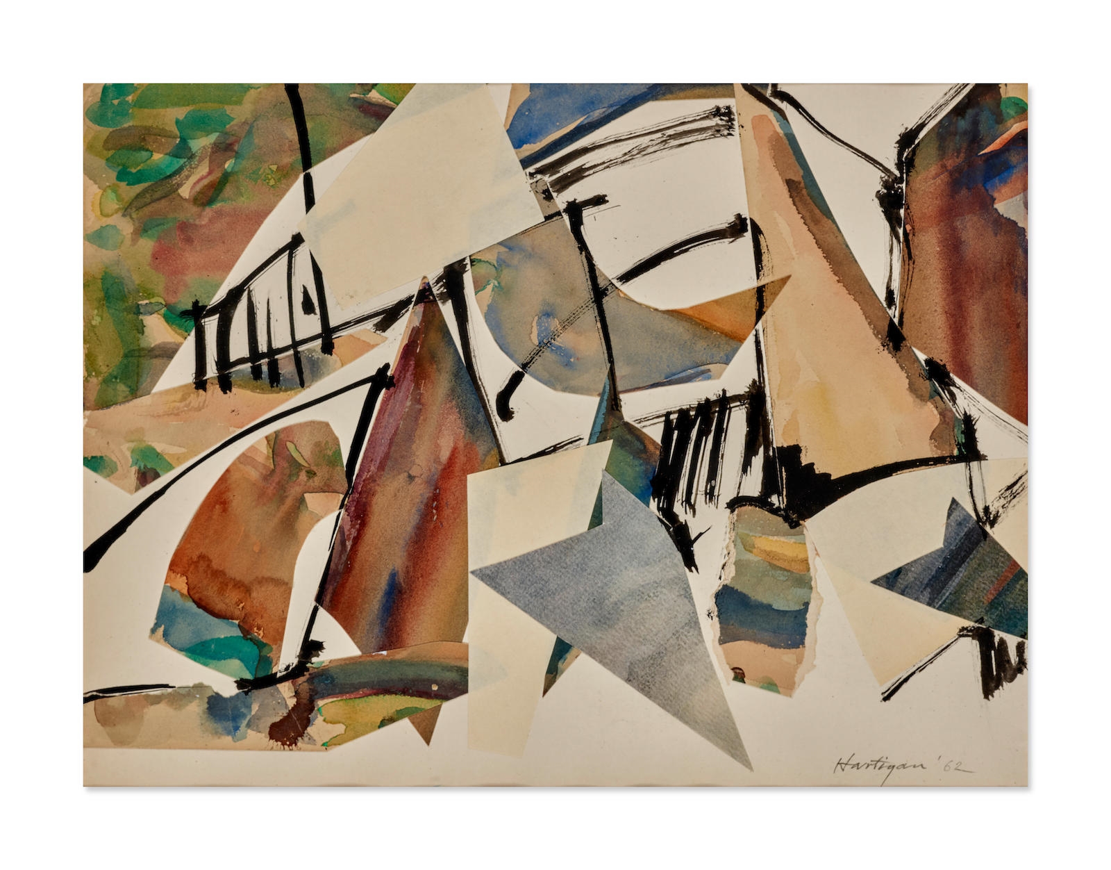 Artwork by Grace Hartigan, Untitled
, Made of watercolor, ink and paper collage on paper