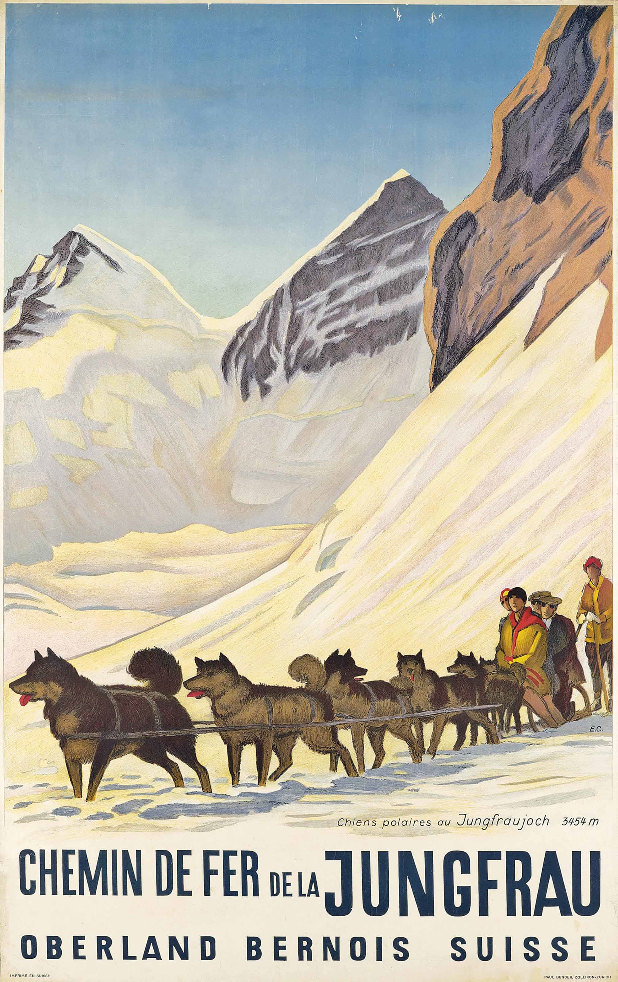 Artwork by Emil Cardinaux, JUNGFRAU, Made of lithograph in colours