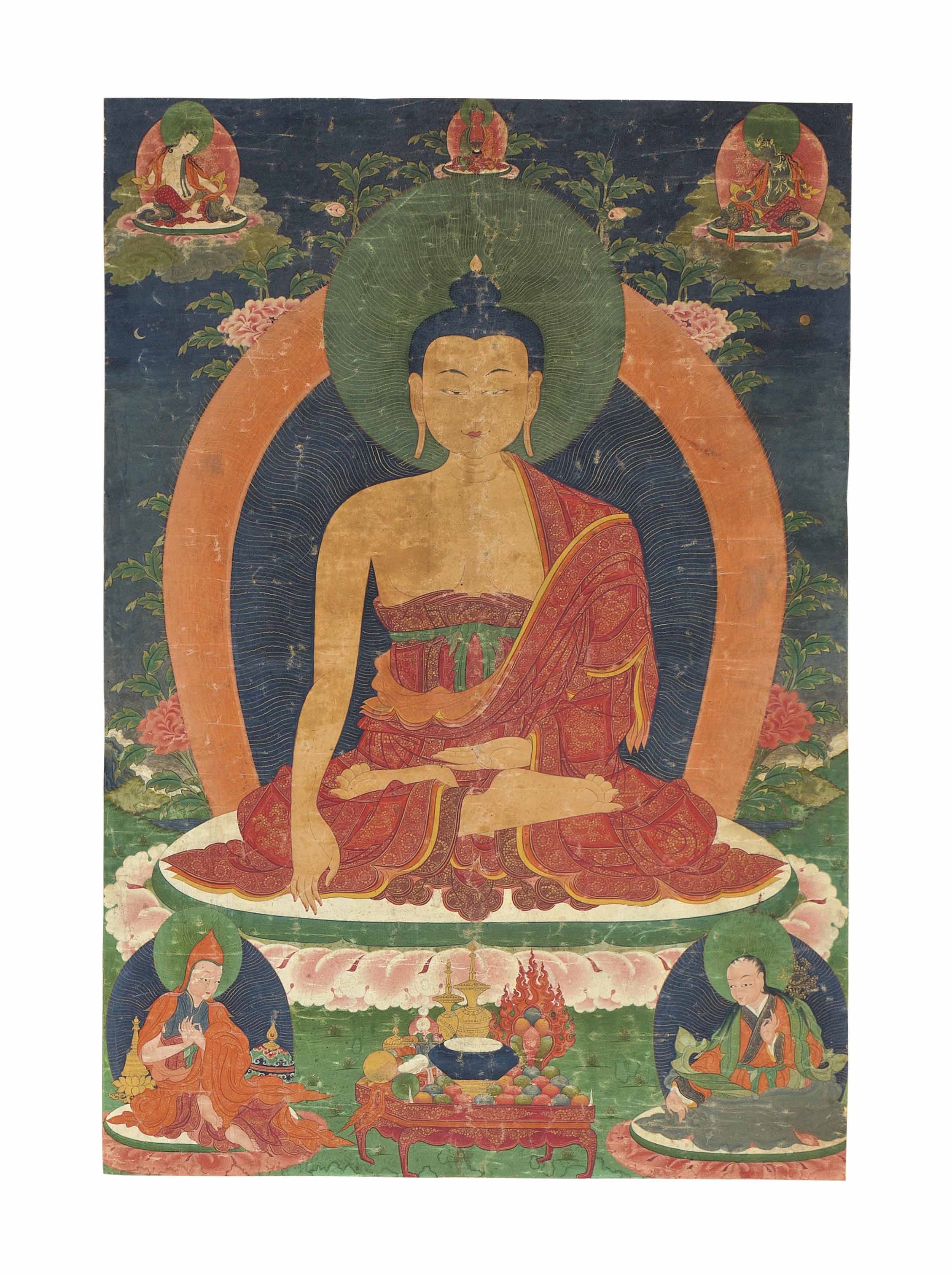 A painting of Shakyamuni Buddha by Tibetan School, 18th Century, 18th century