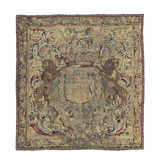 A FLEMISH ARMORIAL TAPESTRY - David Teniers the Younger