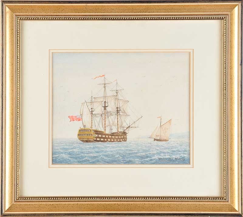 Artwork by David King, TALL SHIPS, Made of Watercolour Drawing