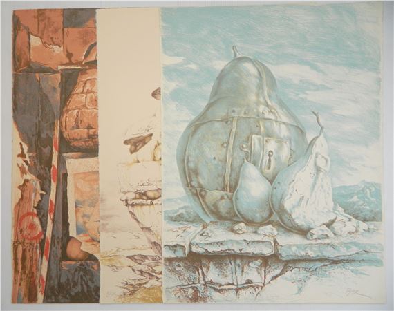 3  lithographs in color by Samuel Bak