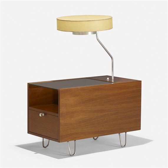 Model 4745 With Swing Arm Lamp, Side Table With Swing Arm Lamp
