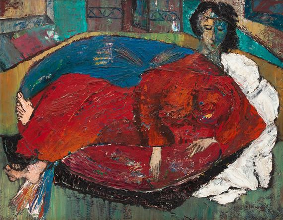 Alfred Rogoway | Untitled (Three Figures and a Horse) | MutualArt