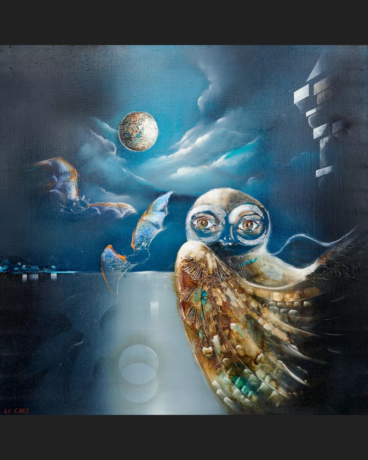 Pierre Le Cars PAYSAGE DE LOIRE CHOUETTE MutualArt