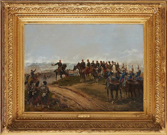 La revue des troupes by Georges Louis Hyon