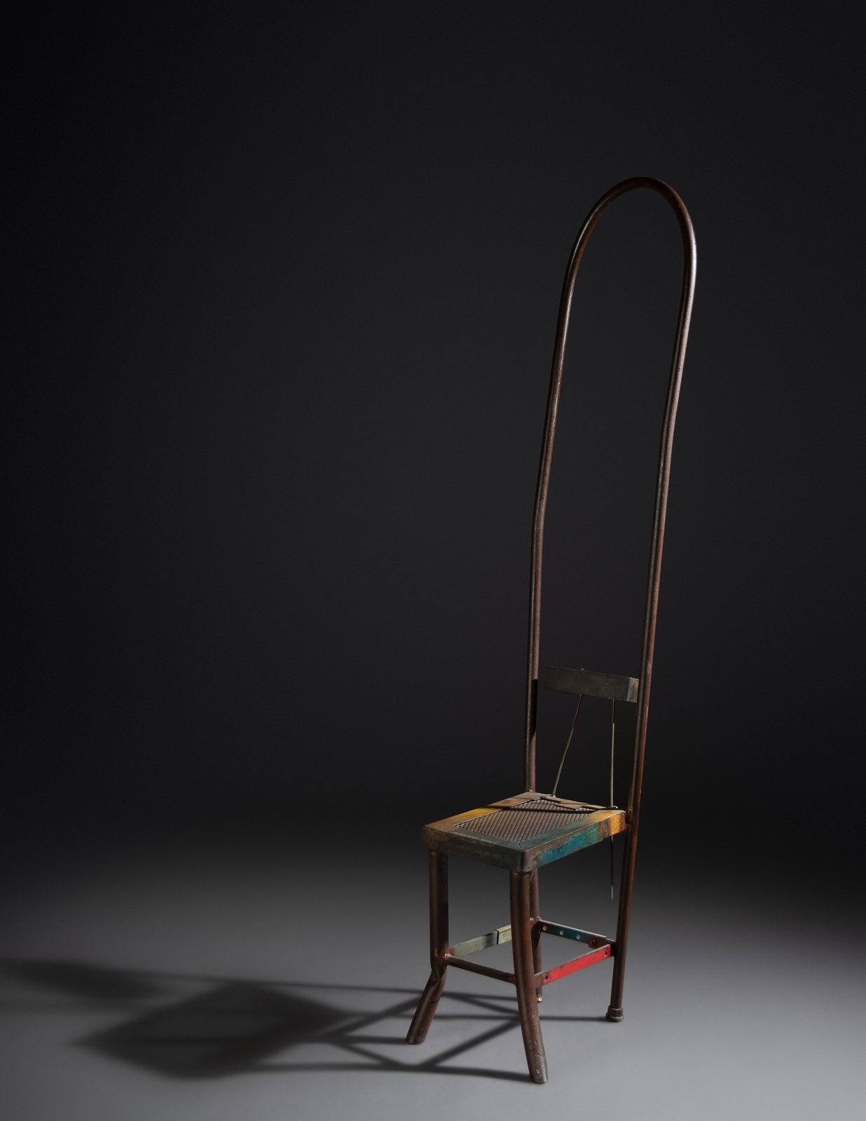 Artwork by Gordon Chandler, Sculptural Chair, Made of steel plaque