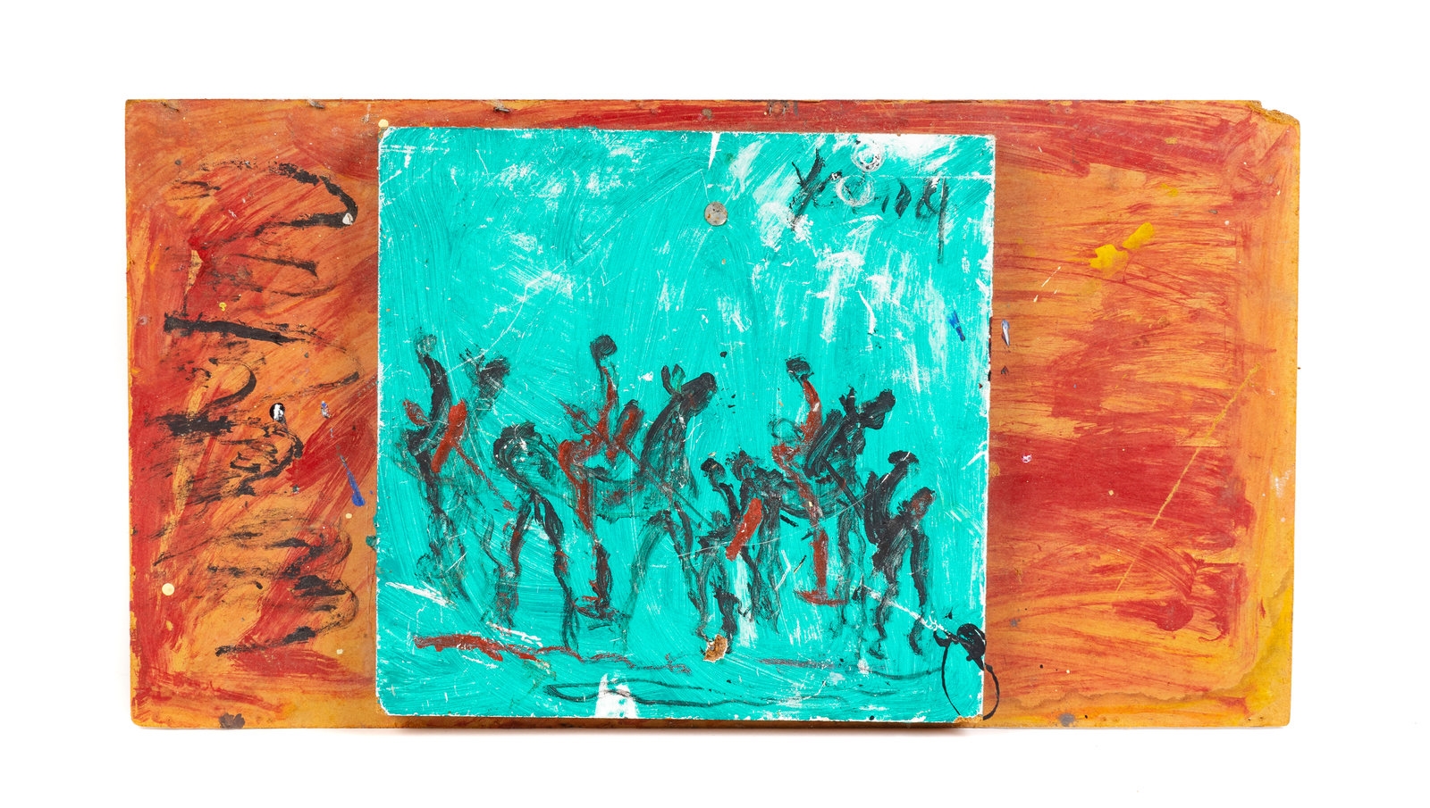 Artwork by Purvis Young, Untitled, Made of oil on plywood