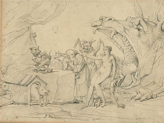 La tentation de saint Antoine by German School, 18th Century