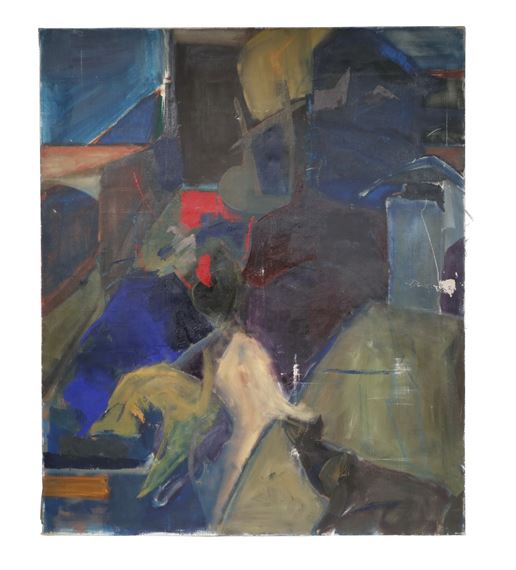 Monumental Untitled Abstract Expressionist Painting by Perle Fine, 1951
