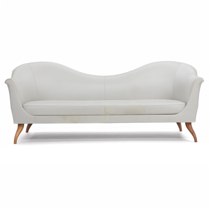 Venture taxa Samarbejde Gubi Olsen | “Diva” daybed upholstered with light brown alcantara, steel  frame | MutualArt