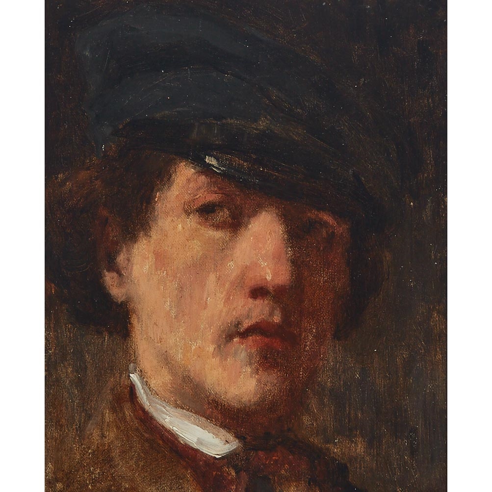 Artwork by Henri Fantin-Latour, A DOUBLE-SIDED PORTRAIT: MAN IN A CAP; MAN LOOKING OVER HIS SHOULDER, Made of oil on canvas