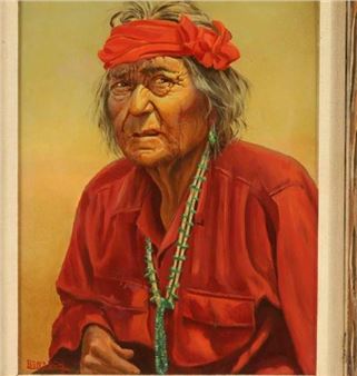 Depicts an Indian portrait - Louis Benesch