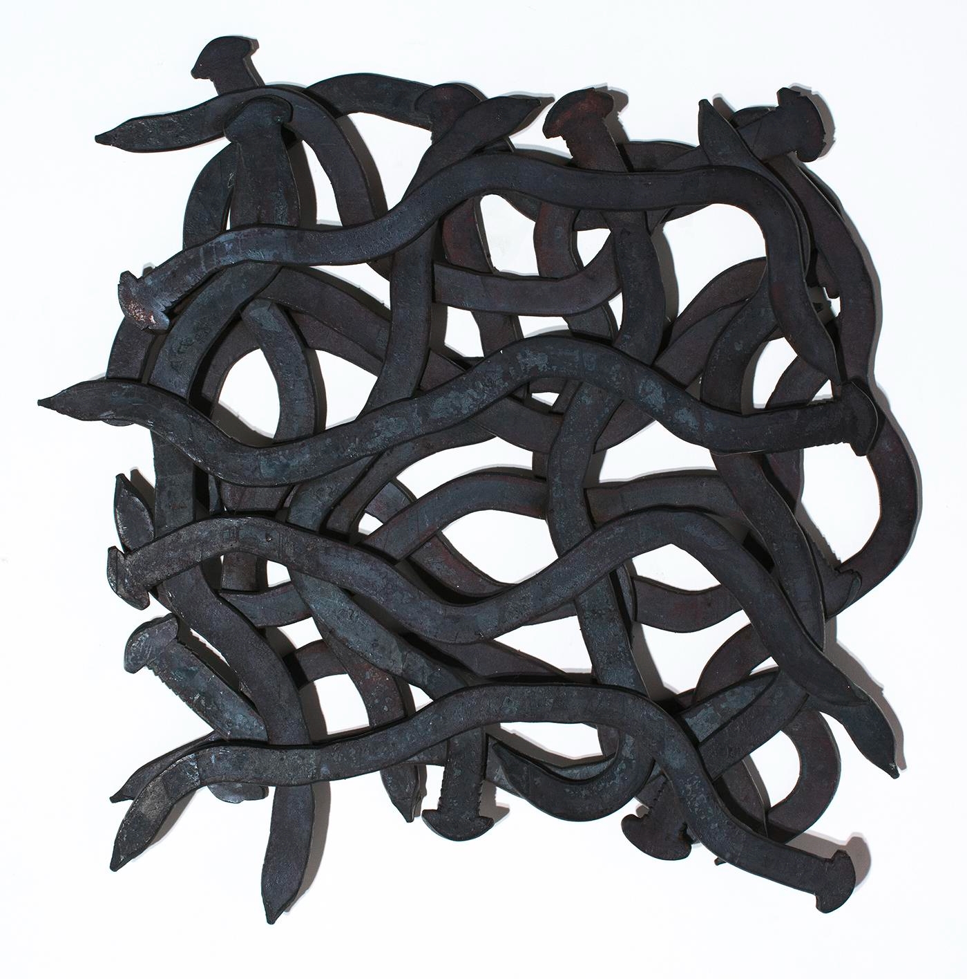 Artwork by John Bisbee, Untitled, Made of Hammered and welded steel nails