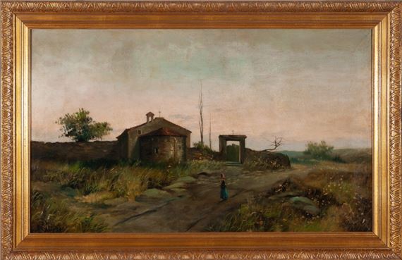 Path next to a chapel by J. Miquel