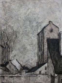 Pejzaż miejski zimą - Wieslaw Garbolinski