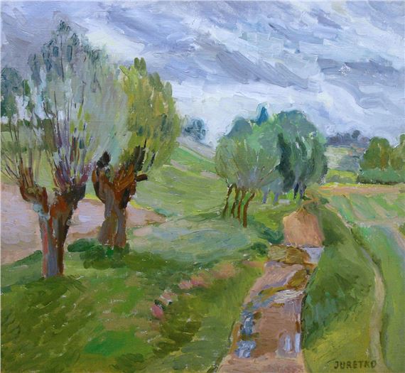 PEJZAŻ Z WIERZBAMI - Zygbert Juretko