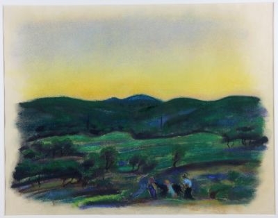 Artwork by Richard Ziegler, Korcula I, Made of Pastel