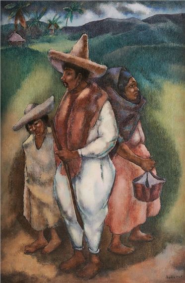 George Biddle "Three Beggars" Oil on Canvas by George Biddle, 1929