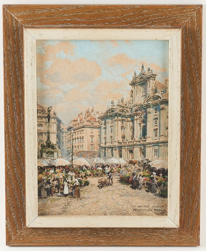 Friedrich Frank Friedrich Frank Am Hof Vienna Watercolor MutualArt