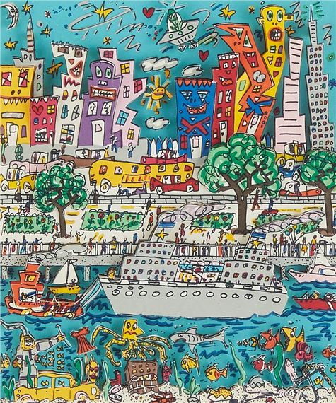 James Rizzi | SOMETHING FISHY GOING ON (1995) | MutualArt